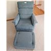Image 1 : Upholstered Rocking Chair w/ Matching Ottoman