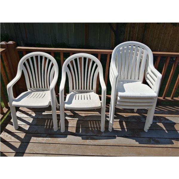 6 x Plastic Lawn Chairs