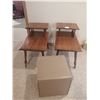 Image 1 : 2 x Vintage Telephone Tables and Record Storage Box