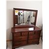 Image 1 : Vilas Chest of Drawers w/ Mirror, Side Table, and Lamp