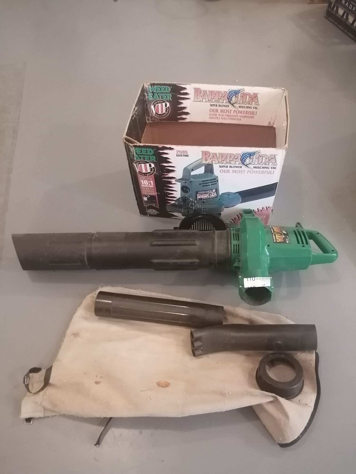 Weed Eater Barracuda Super Blower Electric Mulching Vac (No Cord