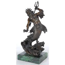 Bronze Neptune Figure-