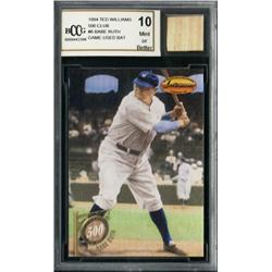 Babe Ruth Game Used Bat Mint 10 GGUM Card