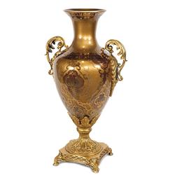 Fancy French Gold Vase in Bronze Mounts