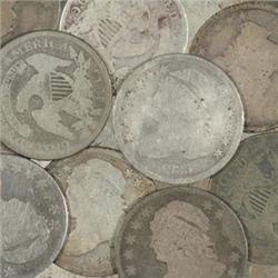 Lot of 5 1809 - 1837 Capped Bust Dimes