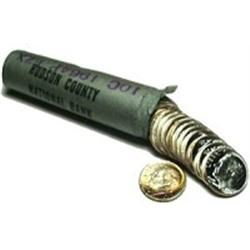 1960's Bank Wrapped Silver Dimes Roll