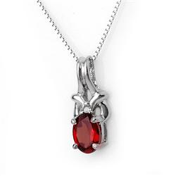 1.0 ctw Diamond Garnet Necklace