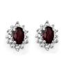 Image 1 : .61 ctw Ruby Diamond Earrings
