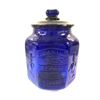 Image 1 : Cobalt blue 5¢ "Mr. Peanut" lidded glass salted peanuts jar
