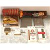 Image 1 : Group of vintage smoking-related collectibles - cigarette machine/ 2 cigarette cases/ 2 pocket ladie