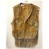 Image 1 : Vintage Buckskin vest w/ tassels