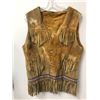 Image 1 : Vintage Buckskin vest w/ tassels