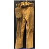 Image 2 : Vintage Buckskin woodsman pants w/ belt suspenders & tasseled belt pack