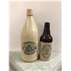 Image 1 : Two antique stoneware ginger beer bottles - Blackwood's Royal Edinburgh/ Douglas & King Limited Winn