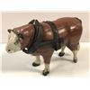 Image 2 : Handcrafted vintage wooden cow - approx. 15in across x 6in wide x 9in tall