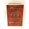 Image 1 : Early 1900s E. Daly & Co. Large Tea tin London, Canada - 15in tall x 10 1/2in across x 10in deep