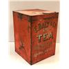 Image 2 : Early 1900s E. Daly & Co. Large Tea tin London, Canada - 15in tall x 10 1/2in across x 10in deep