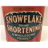 Image 2 : Early 1900s Snowflake Brand Shortening tin Canada Packers Limited w/ lid - 15in tall x 12 1/2 diamet