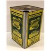 Image 2 : Vintage Jangada Brazilian Cashew Nuts collectors tin - 13 3/4in tall x 9 3/4in wide x 9 3/4in deep