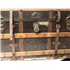 Image 2 : Large antique steamer trunk