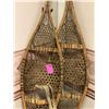 Image 2 : Pair of vintage wooden snow shoes