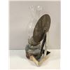 Image 2 : Antique wall mount oil lamp w/ reflector