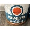 Image 2 : Group of 3 5 Gallon collectors motor oil cans - North Star Oil Limited/ BA & Havoline