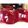 Image 2 : Box of approx. 18 vintage automobile glass & plastic replacement light lenses - 1940 Ford/ Plymouth 