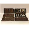 Image 1 : Group of 6 antique Manitoba Canada automobile license plates - 1935 & 1936