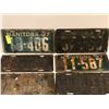 Image 2 : Group of 9 antique Manitoba Canada automobile license plates - 1937 & 1938