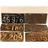 Image 2 : Group of 9 antique Manitoba Canada automobile license plates - 1939/ 1940/ 1941
