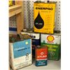 Image 1 : Group of 5 assorted oil company collectors cans - brake fluid/ hydraulic oil & camp fuel