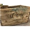 Image 2 : Vintage wooden pop crate w/ 24 vintage pop bottles - mostly Pachal's