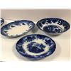 Image 2 : Group of 5 late 1800s blue & white porcelain plates
