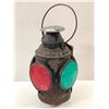 Image 2 : C.N.R. (Canadian National Railway) early 1900s lantern 2/ green & red glass lenses