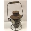 Image 1 : C.P.R. (Canadian Pacific Railway) wooden-handled kerosene lantern w/ reflector