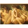 Image 2 : Framed original Roy Allison "Nude Women" oil on canvas painting - approx. 43in x 31in
