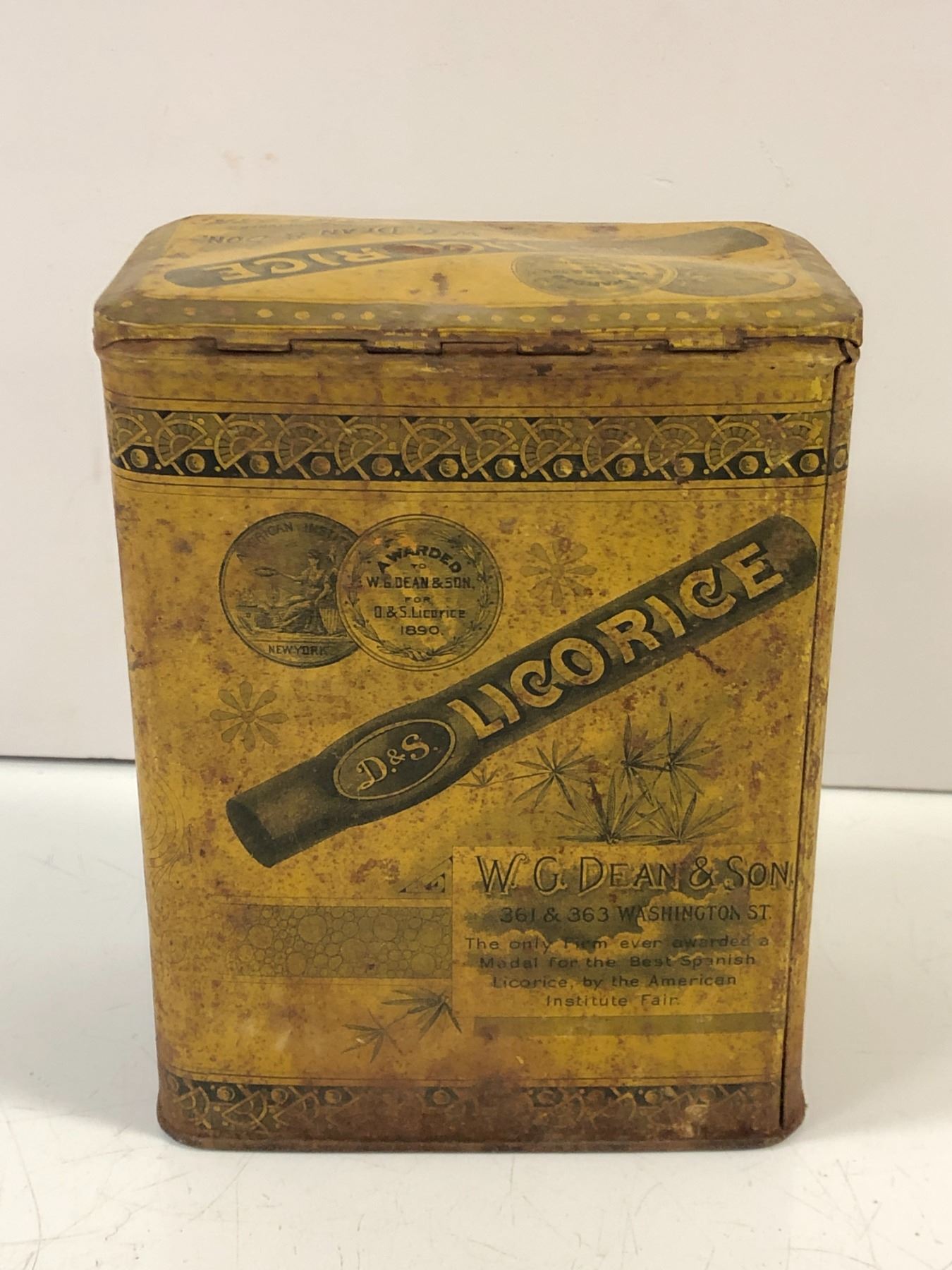 Early 1900s W.G.Dean & Son Licorice Lozenges collectors tin