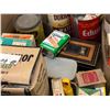 Image 2 : Box full of assorted vintage tins & boxes