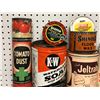 Image 2 : Group of 9 assorted vintage collectors' tins - Glide Spray Starch/ Pure Test Linseed Meal/ Tomato Du
