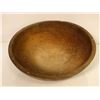 Image 2 : Circa. 1900 rustic large wooden dough bowl - 13 1/2in diameter