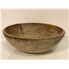 Image 1 : Circa. 1900 rustic large wooden dough bowl - 13in diameter