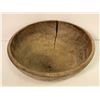 Image 2 : Circa. 1900 rustic large wooden dough bowl - 13in diameter