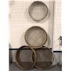 Image 1 : Group of 4 early 1900s rustic flour sifters