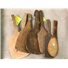 Image 1 : Group of 7 early 1900s wooden butter paddles