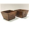 Image 1 : Pair of vintage wooden 1/2 peck flour measuring bowls