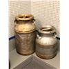 Image 1 : 2 vintage cream cans w/ lids