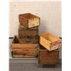 Image 1 : Group of 5 vintage wooden fruit crates