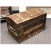 Image 2 : Antique dome top shipping trunk