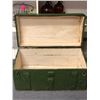 Image 2 : Antique dome top shipping trunk - painted green